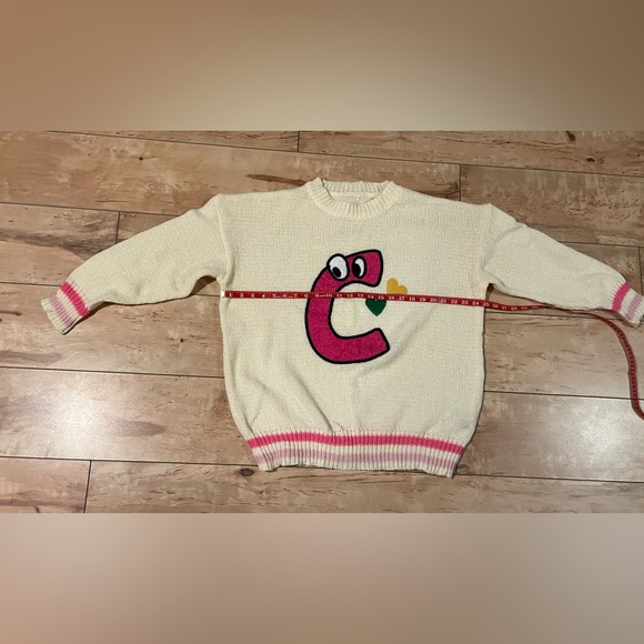 NEW 1 XL SHEIN Qutie Plus Heart & Cartoon Pattern Drop Shoulder Sweater - Picture 5 of 10